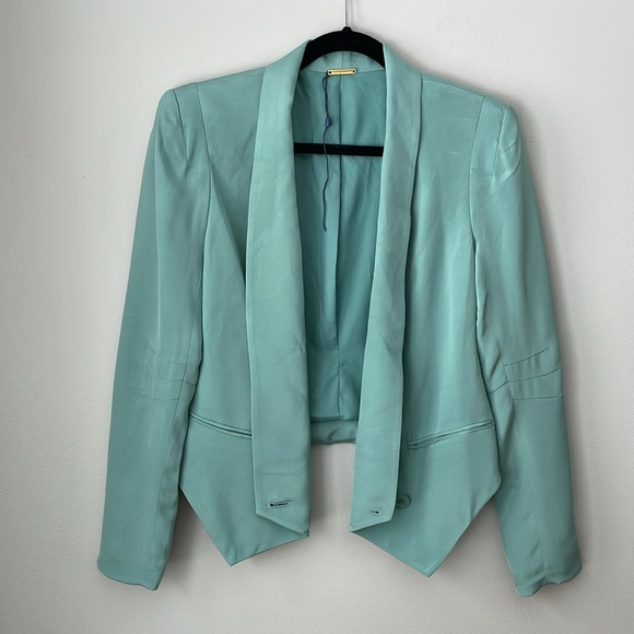 Rebecca Minkoff Becky Blazer in Neptune Green Women’s Size 4 MSRP $368 - Picture 1 of 11